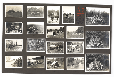 818779 Afbeelding van blad 40 uit een losbladig fotoalbum van de Nederlandse Padvinders Vereniging (N.P.V.), afdeling ...